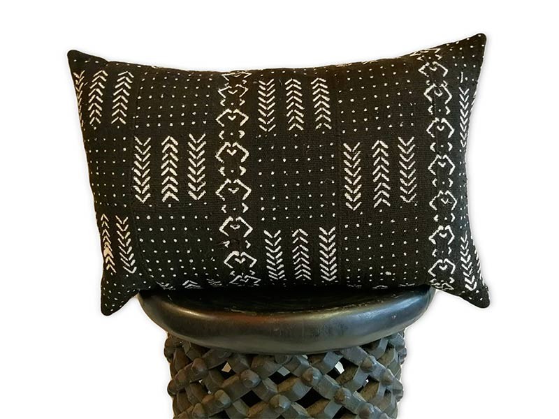 Lumbar Cushion Cover 60 x 40cm /24" x 16" Black and White Lumbar Cushion Cover 60 x 40cm /24" x 16" Black and White